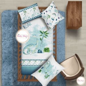 Watercolor Dino Bedding Set