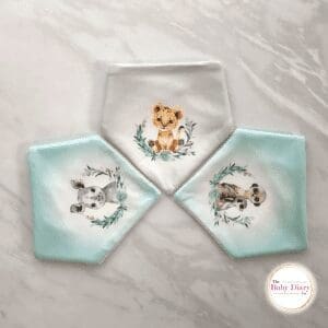 3 Pack Safari Animal Bandana Bibs