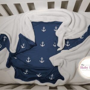 Double layer anchor baby blanket