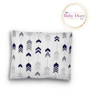Ready Made Baby Pillowcase- Navy Arrows