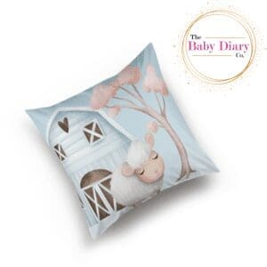 Ready Made Small Scatter Pillow-  Closed Eyes Farm Set