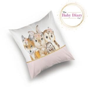 Ready Made Small Scatter Pillow- Touch of Gold Woodlands