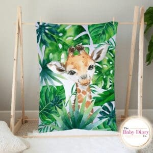 Ready Made Giraffe Small Single Layer Fleece Blanket