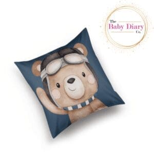 Ready Made Small Scatter Pillow-  Aviator Bear