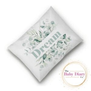 Ready Made Baby Pillowcase- Eucalyptus Dream