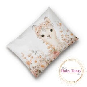 Ready Made Baby Pillowcase- Floral Llama
