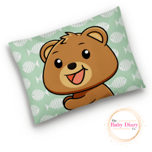Ready Made Baby Pillowcase- Fishing Bear