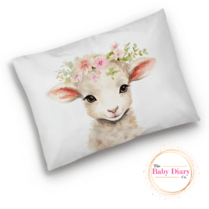 Ready Made Baby Pillowcase- Floral Sheep