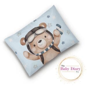 Ready Made Baby Pillowcase- Aviator Bear