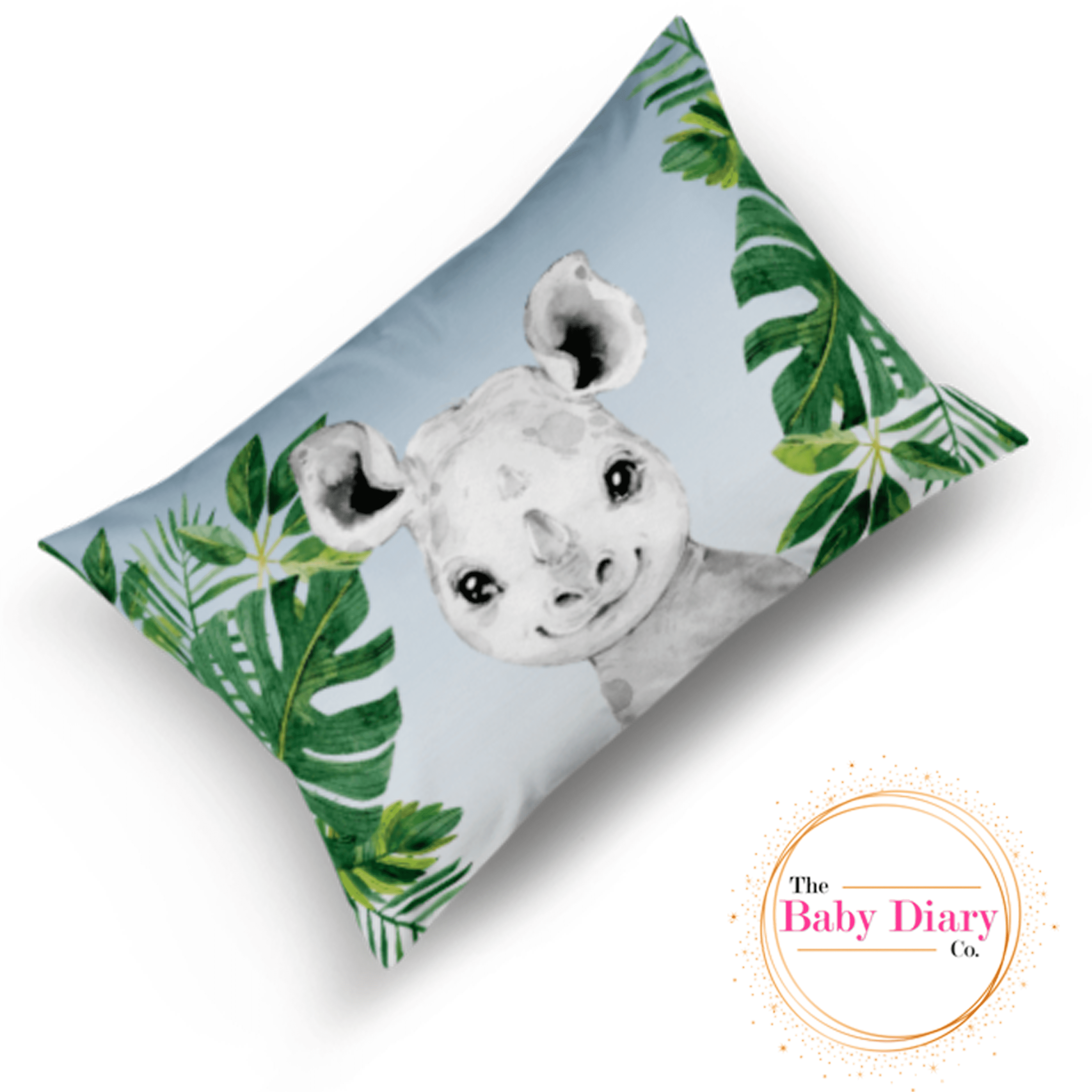 Ready Made Standard Pillowcase- Blue Rhino Safari
