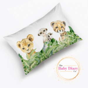 Ready Made Standard Pillowcase- Leafy Safari