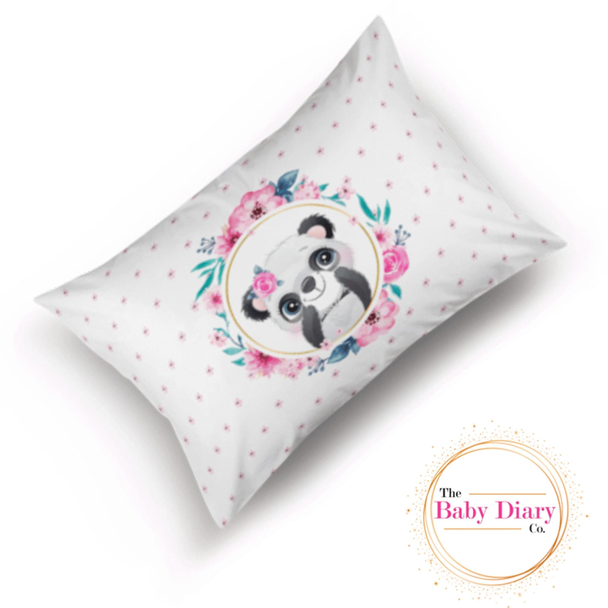 Ready Made Standard Pillowcase- Floral Panda