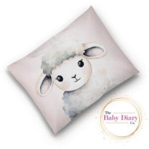 Ready Made Baby Pillowcase- Pink Lamb