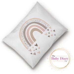 Ready Made Baby Pillowcase- Neutral Rainbows