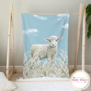 Ready Made Realistic Sheep Small Single Layer Fleece Blanket
