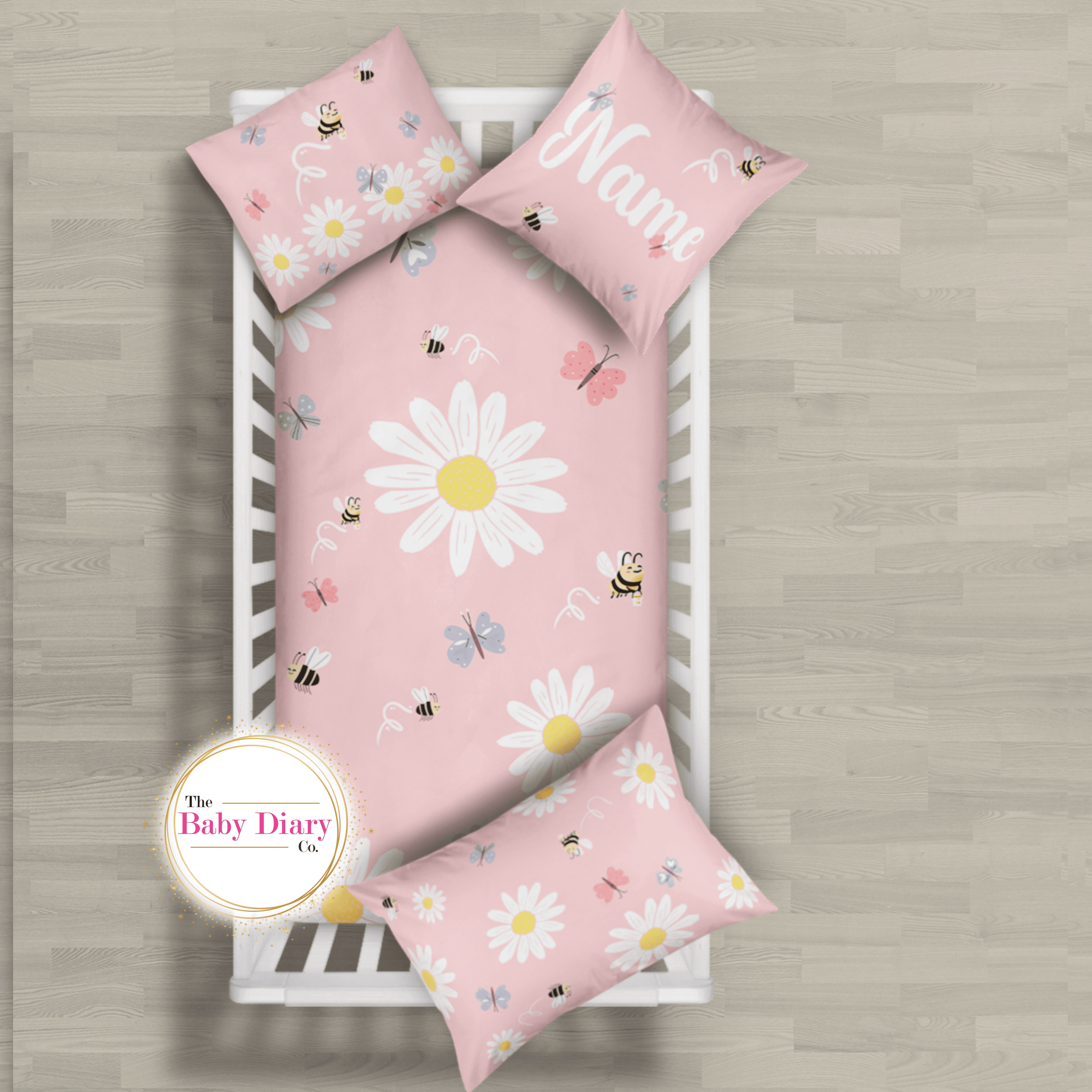 Daisies, Butterflies and Bees Bedding Set
