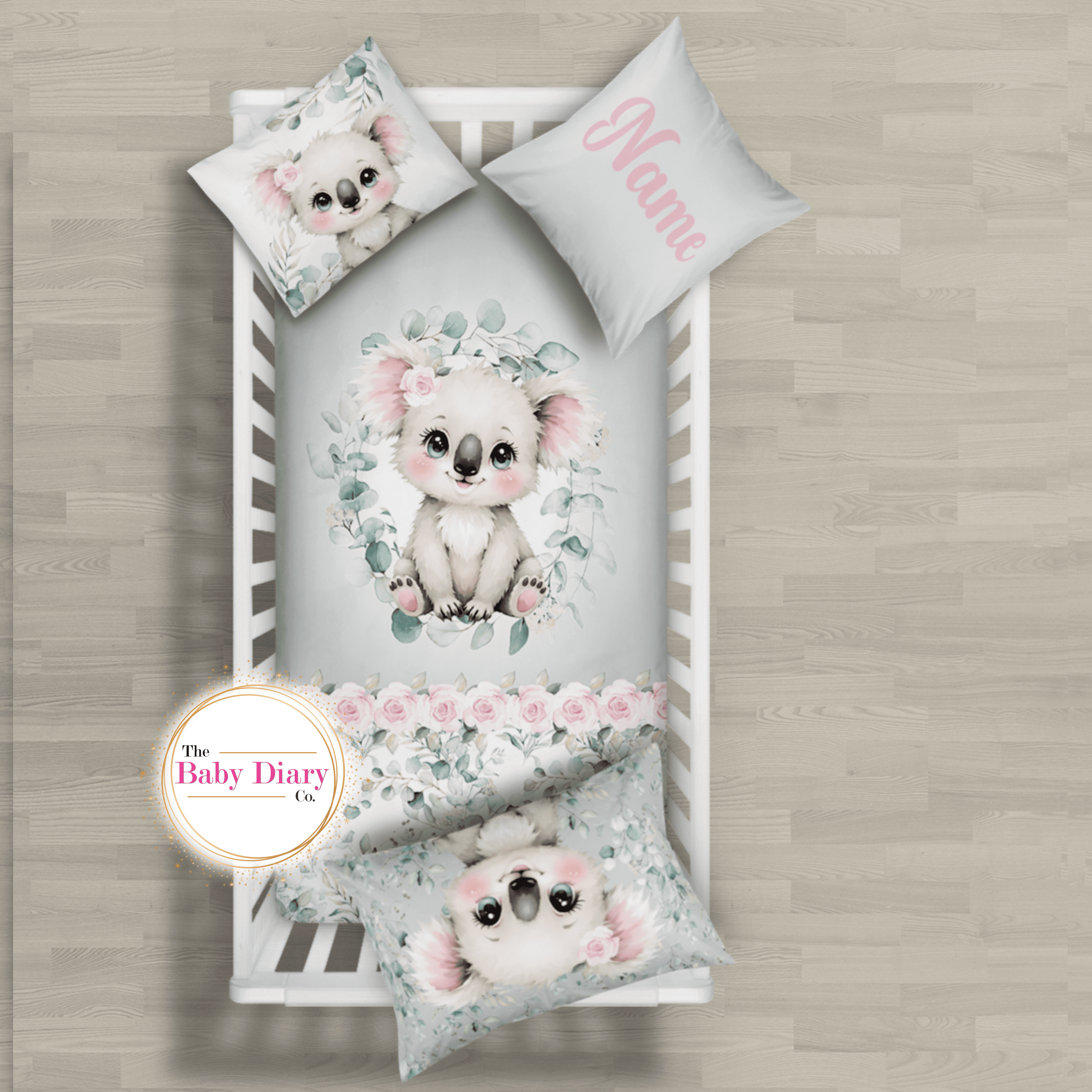 Floral Koala Bedding Set