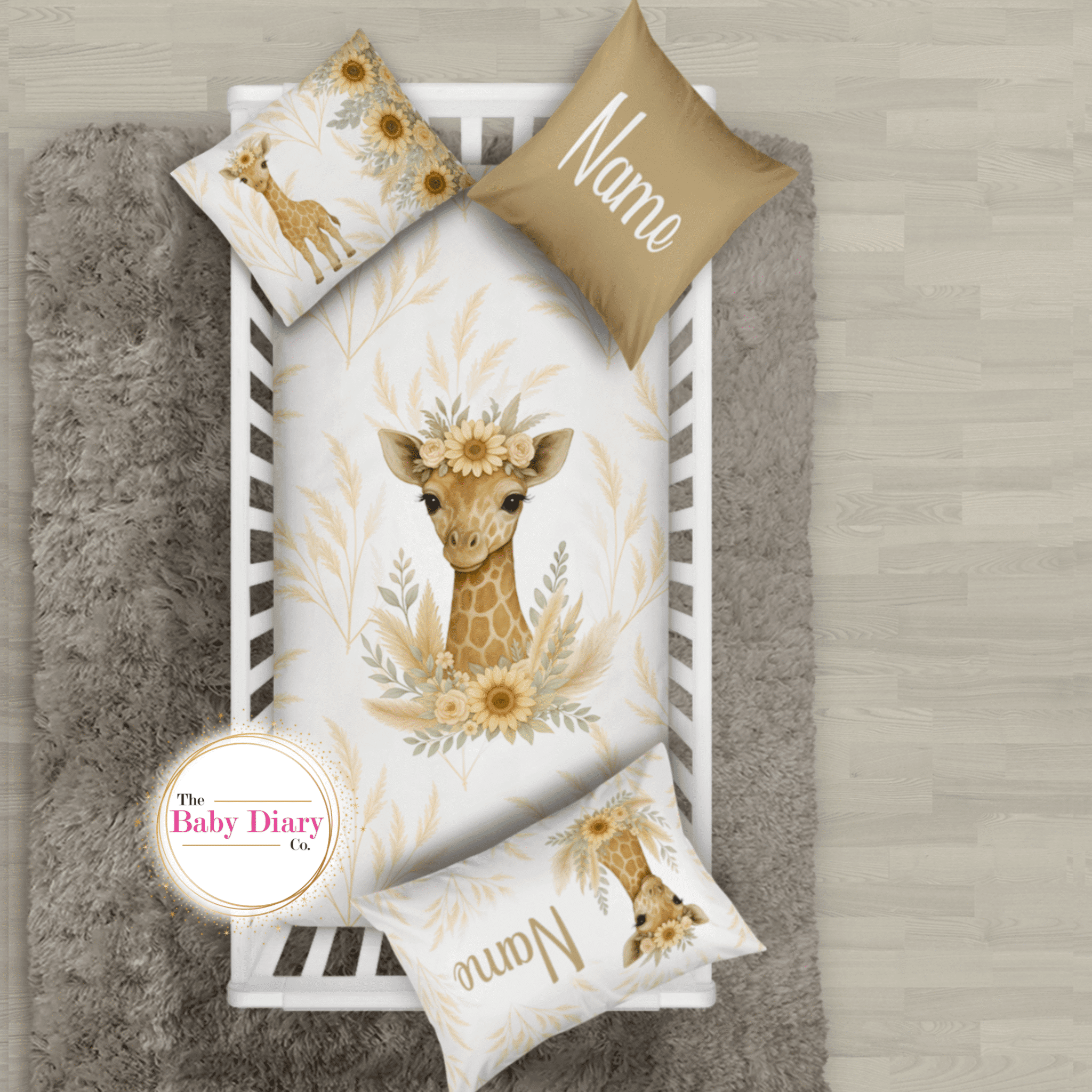 Boho Giraffe Bedding Set