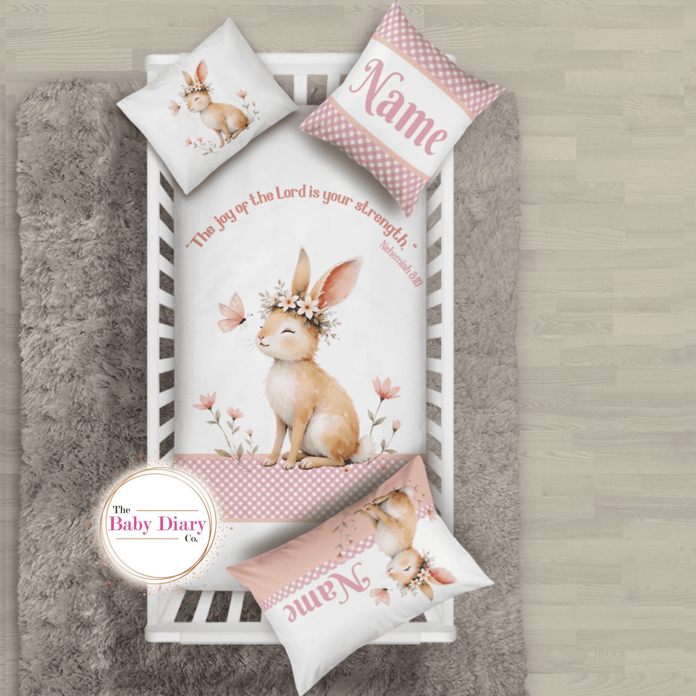 Plaid Bunny Bedding Set
